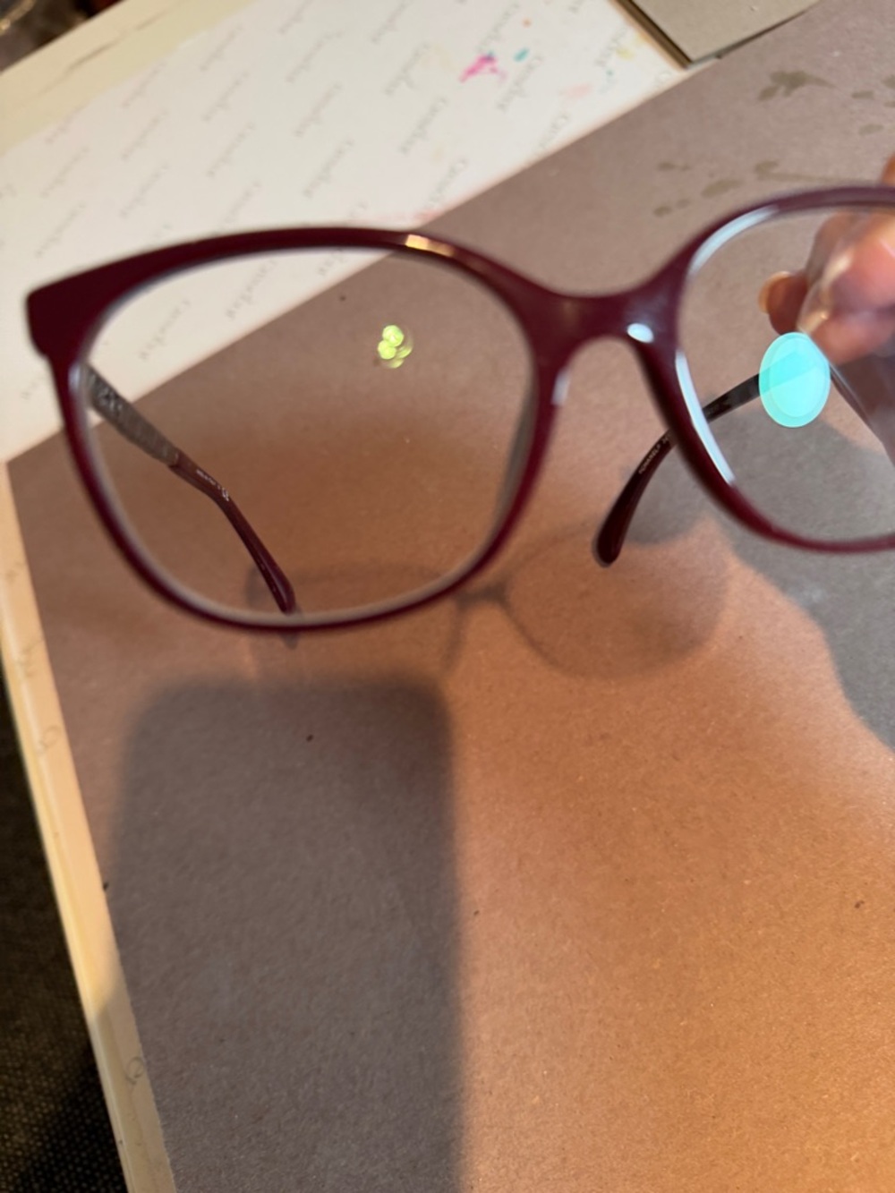 Chanel optical grade Frames/Burgundy color/hematite textured side arms NWT - Picture 9 of 9